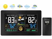 Funkwetterstation mit lcd Farbdisplay Wettervorhersage Außensensor mit lcd Display