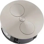 Bachmann - Einbausteckdose Twist , 1 Stk. Schukosteckdose, + Usb-charger, Edelstahl