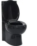 Teenpull &ndash; Toilette F&uuml;r Ecke Keramik Schwarz