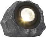 Star Trading Solardekoration Rocky, Strahler, Stein, Grau, Led, D&auml;mmerungssensor,