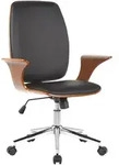 B&uuml;rostuhl Burbank Walnuss/schwarz Kunstleder
