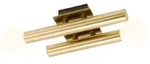 Brilliant - Lampe Lucky Wandleuchte 2flg Messing Antik 2x Qt14, G9, 18w, Geeignet