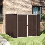Ger&auml;tehaus Braun 195x198x159 Cm Verzinkter Stahl - Vidaxl