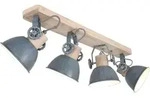 Mexlite - Spot - Gearwood - Grau - Metall Gummibaumholz -