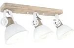 Mexlite - Spot - Gearwood - Wei&szlig; - Metall Gummibaumholz -