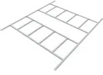 Pergart Fundamentbodenrahmen F&uuml;r Ger&auml;tehaus "frankfurt Ii 911", Aluminium Blank,
