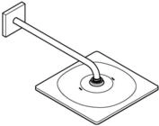 Grohe Rainshower - Kopfbrause 310 Mono Cube 9,5 L/min, 1 Strahlart, Brausearm 42 Cm,