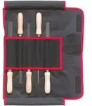 Dick - F. Feilen- Raspelsatz 5-teilig Inkl. Rolltasche, Feilen Raspel Mit Holzgiff