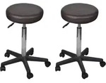B&uuml;rohocker 2 Stk. Braun 35,5x84 Cm Kunstleder - Vidaxl