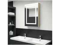 LED-Spiegelschrank,Bad Spiegelschrank fürs Bad Weiß und Eichen-Optik 50x13x70...