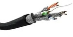 Cat 7 Outdoor Netzwerkkabel, S/ftp (pimf), Schwarz, 50 M, Sauerstofffreier