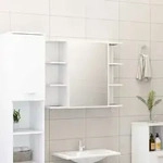 Bad-spiegelschrank Wei&szlig; 80x20,5x64 Cm Holzwerkstoff - Vidaxl