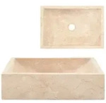 Waschbecken 45x30x12 Cm Marmor Hochglanz-creme Vidaxl