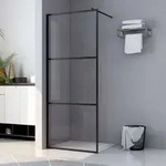 Vidaxl - Duschwand F&uuml;r Begehbare Dusche Esg-klarglas Schwarz 115x195 Cm