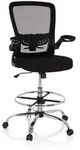 Arbeitsstuhl / Arbeitshocker Vendo Work Netzstoff / Stoff Schwarz Hjh Office