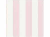 Vlies Streifentapete rosa weiß ideal für Mädchenzimmer und Babyzimmer Klassische