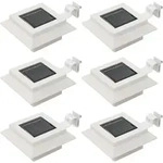 Outdoor Solarleuchten 6 St&uuml;ck Led Quadratisch 12 Cm Wei&szlig; Vidaxl