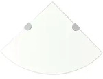 Vidaxl - Eckablage Mit Verchromten Halterungen Glas Transparent 35x35 Cm