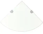 Eckregale 2 Stk. Mit Verchromten Halterungen Glas Transparent Vidaxl