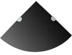 Eckregale 2 Stk. Mit Verchromten Halterungen Glas Schwarz Vidaxl