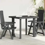 Gartentisch Anthrazit 80x75x72 Cm Kunststoff - Vidaxl