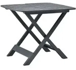Gartentisch Klappbar Anthrazit 79x72x70 Cm Kunststoff - Vidaxl
