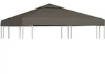 Pavillon-dachplane Mit Kaminabzug 310 G/m2 3x3 M Taupe Vidaxl