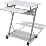 Vidaxl Compact Computer Desk With Pull-out Keyboard Tray White