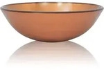 Vidaxl Basin Tempered Glass 42 Cm Brown