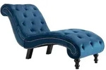 Chaiselongue Blau Samt - Vidaxl