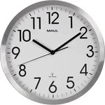 Maul - Funkwanduhr Move 9063008 30,5cm Dcf77 Rund Analog Alu Si