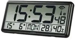Hama Jumbo Digitale Wanduhr Schwarz Rechteckig