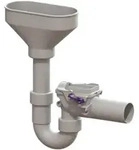 Kessel - R&uuml;ckstauverschluss 73053 Staufix Siphon Dn50 Aus Kunststoff