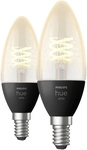 Philips Hue E14 Kerze 2x300lm Warmwei&szlig; Dimmbar, Bluetooth