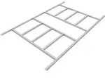 Pergart Fundamentbodenrahmen F&uuml;r Ger&auml;tehaus "frankfurt Ii 86", Aluminium Blank, 180