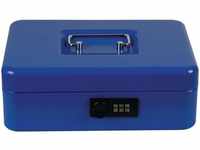 Geldkassette MONEY H90xB250xT180mm Gewicht 1,31kg Zahlenschloss blau