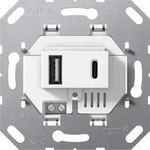 Gira Usb-spannungsvers. 2f Typ A/c Einsatz Wei&szlig; [234900], 2349 00