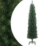 Vidaxl Slim Artificial Christmas Tree With Stand Green 210 Cm Pvc