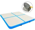 Aufblasbare Gymnastikmatte Mit Pumpe 200x200x15 Cm Pvc Blau Vidaxl