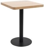 Bistrotisch Hellbraun 60x60 Cm Mdf - Vidaxl