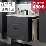Fackelmann Luna Badm&ouml;bel Set 2 Teile / Glas Waschbecken / Waschbeckenunterschrank