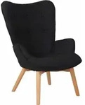 Lounger Durham Stoff Schwarz