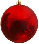 Bruchfeste Outdoor Xl Weihnachtskugel Christmas Red Rot &Oslash; 20 Cm Aus Kunststoff