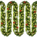 Weihnachtsgirlande Led Beleuchtet Innen & Au&szlig;en Ip44 Weihnachten Deko Weihnachtsdeko