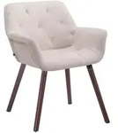 Clp - Esszimmerstuhl Cassidy Stoff Beige Walnuss