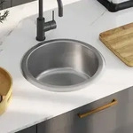 Einbausp&uuml;le Mit Sieb Und Siphon Edelstahl Vidaxl