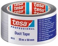 Gewebekleb. 25m X 50mm Silber 04610 - Tesa