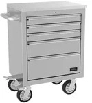 G&uuml;de - Edelstahl Werkbank 75x50x91 Cm Gw5 Inox Rollwagen Werkzeugwagen