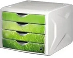 Helit - Schubladenbox The Chameleon 4 Schubladen Din A4 Din C4 Polypropylen