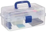 Aufbewahrungsbox 9 F&auml;cher, Sortierbox Bastelmaterial, K&uuml;nstlerbedarf, Hbt 14 X 33 X